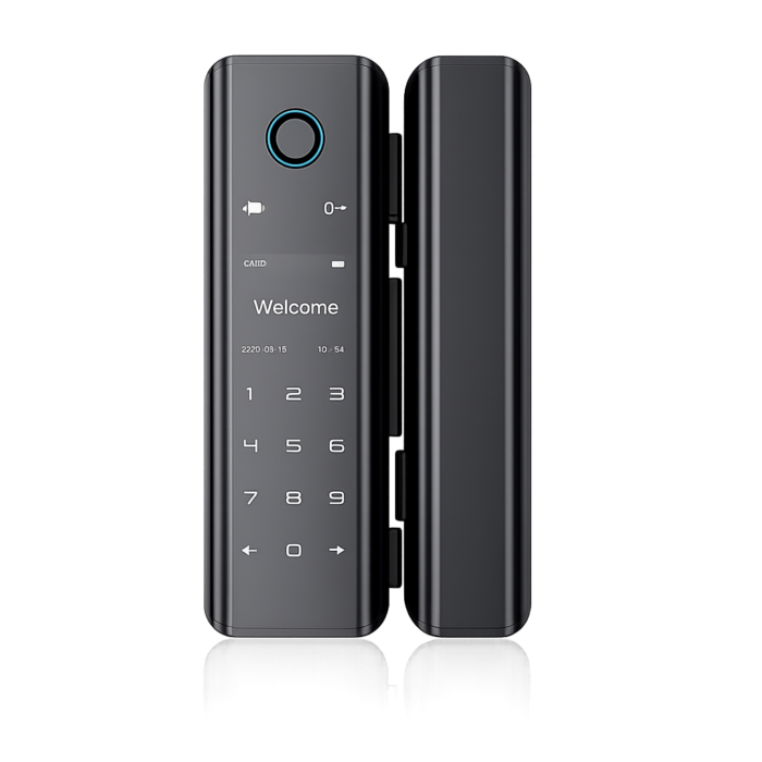 VR8 – Serrure Connectée pour Porte en Verre