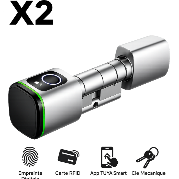 X2 – Cylindre Intelligent Connecté Bluetooth & Wi-Fi